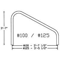 125 Pair Handrails Tpc White 42 In - LINERS